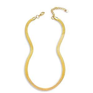 Gold Filled Necklace Flat Snake Chain